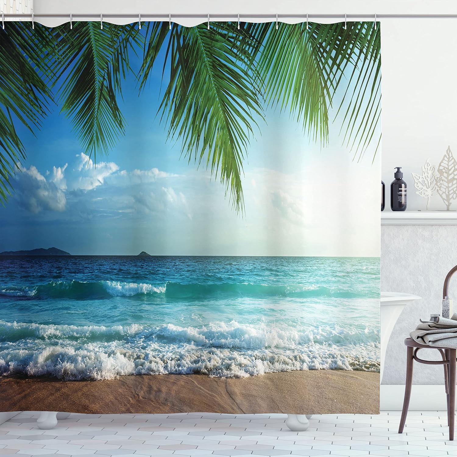 Green Shower Curtain, Abstract Design Brush Strokes Look Print With Pastel Tones Celtic Tones, Cloth Fabric Bathroom Decor Set W60H190(CM)-1 Pcs
Green Shower Curtain, Abstract Design Brush Strokes Look Print With Pastel Tones Celtic Tones, Cloth Fabric Bathroom Decor Set W60H190(CM)-1 Pcs