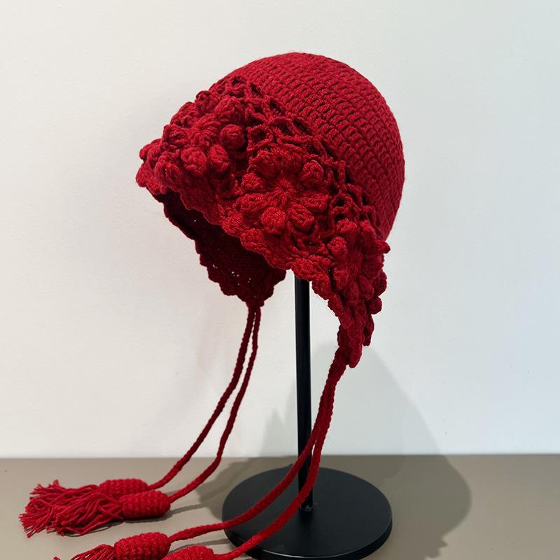 Hand-woven hollow flower pullover hat women s autumn and winter double-layer warm knitted wool hat ethnic style fringed hat One size fits all красный
Hand-woven hollow flower pullover hat women s autumn and winter double-layer warm knitted wool hat ethnic style fringed hat One size fits all красный