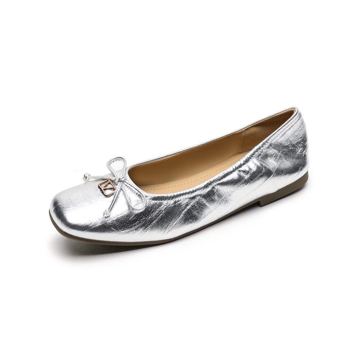 Soft square round head light mouth shoes commuter flat bow single shoes women s spring and summer 43 серебряный
Soft square round head light mouth shoes commuter flat bow single shoes women s spring and summer 43 серебряный