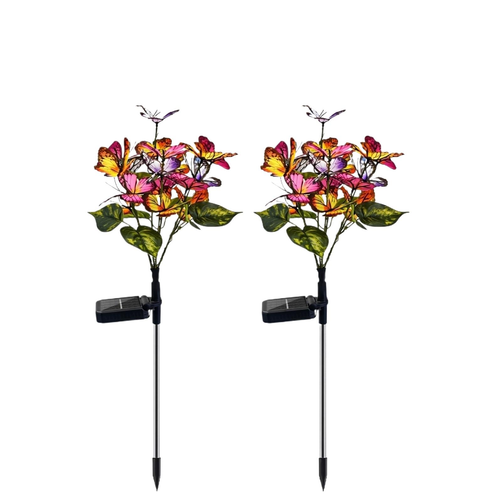 Solar Powered Butterfly Flower Garden Lights Outdoor LED Decorative Lawn Stake Lights Waterproof Landscape Lighting for Patio Yard One Size
Solar Powered Butterfly Flower Garden Lights Outdoor LED Decorative Lawn Stake Lights Waterproof Landscape Lighting for Patio Yard One Size
