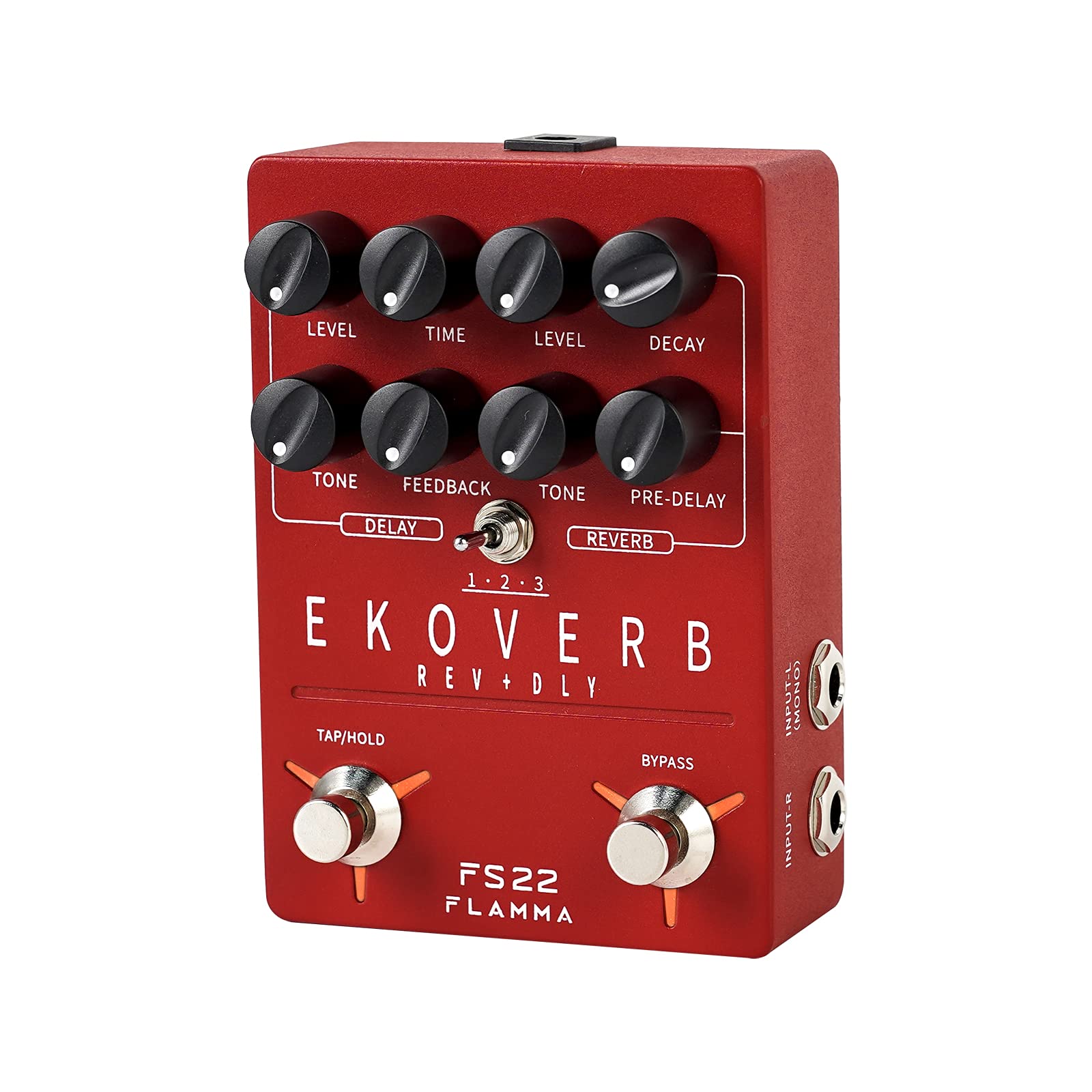 FLAMMA FS22 Delay and Reverb Guitar Effects Pedal Red Effector ATMOSPHERE Stereo Digital Effects Pedal with Tap Tempo Freeze Trail-on Function
FLAMMA FS22 Delay and Reverb Guitar Effects Pedal Red Effector ATMOSPHERE Stereo Digital Effects Pedal with Tap Tempo Freeze Trail-on Function