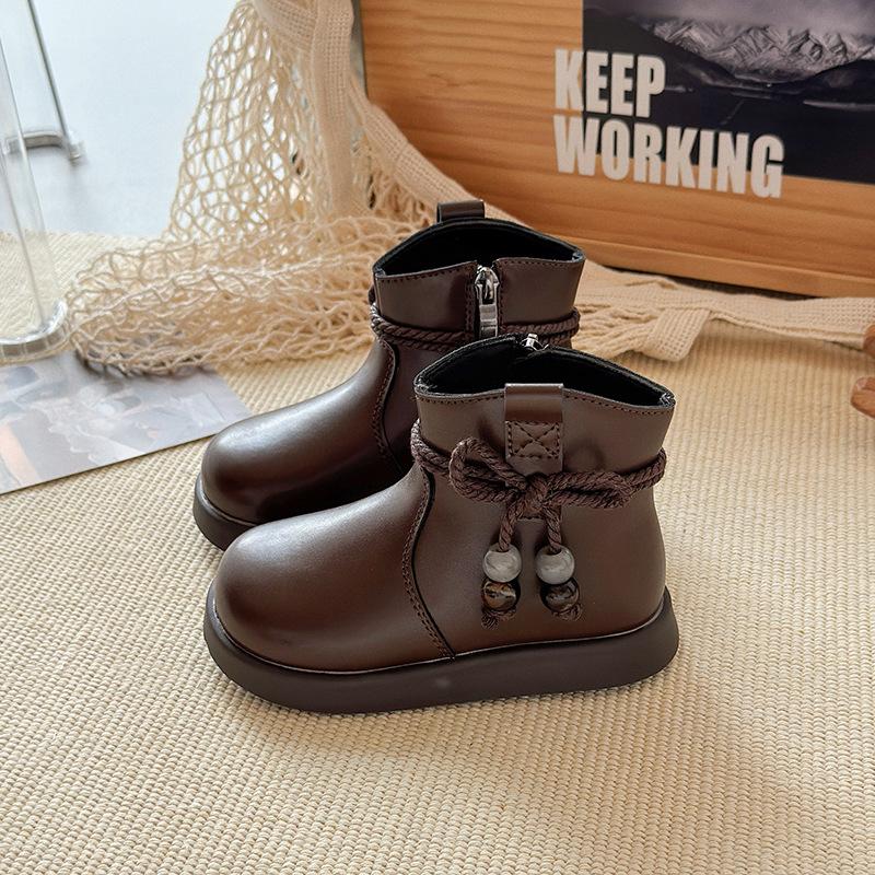 Children Ankle Boots Autumn Winter Girls Soft-sole Non-slip Zipper Short Boots Kids Retro Platform Princess Boots 35 темно-коричневого кольору
Children Ankle Boots Autumn Winter Girls Soft-sole Non-slip Zipper Short Boots Kids Retro Platform Princess Boots 35 темно-коричневого кольору