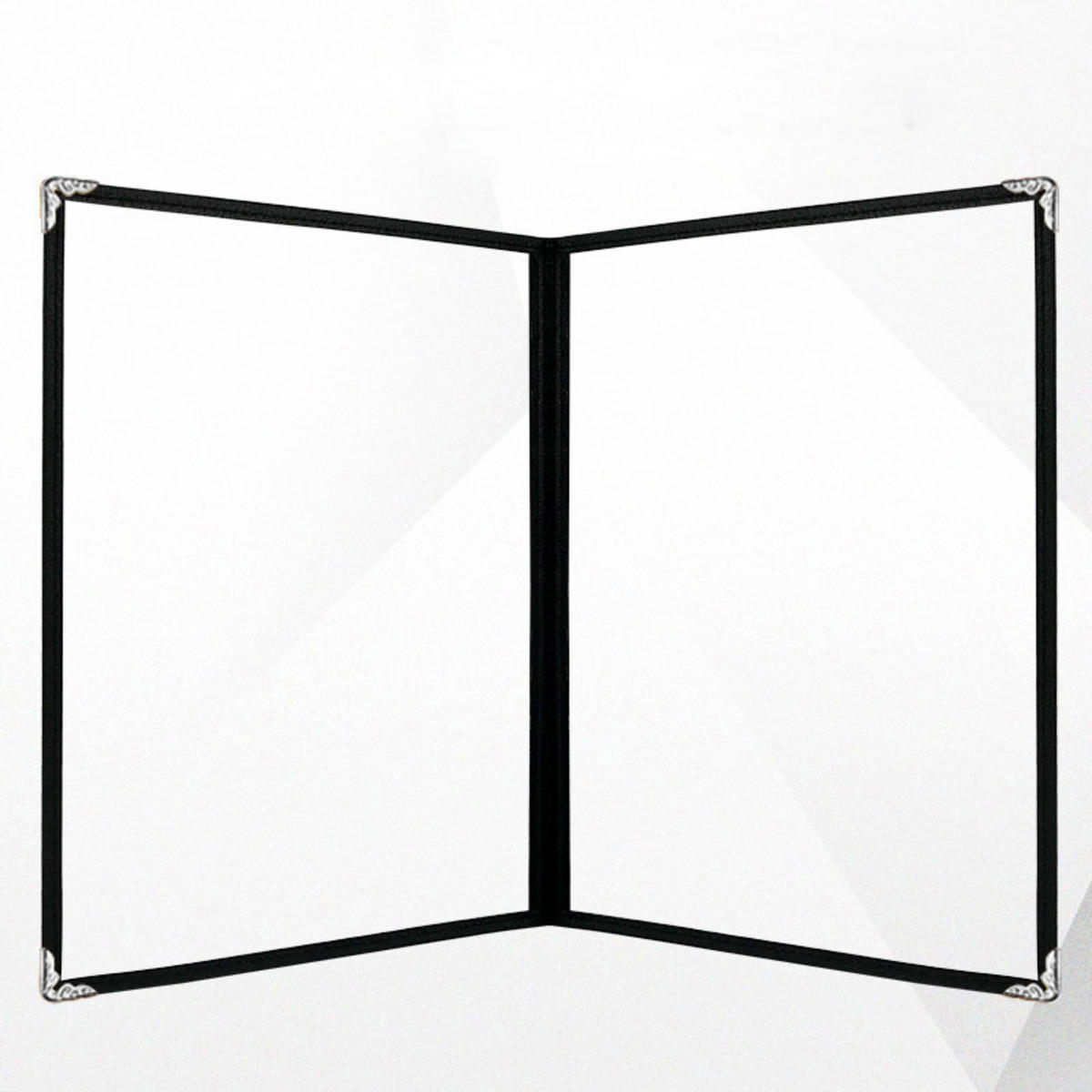 Папка-меню з подвійними прозорими кишенями для формату Letter, металевими куточками, обкладинки для меню для готелю, ресторану, бару, кафе 2 pages and 4 sides
Папка-меню з подвійними прозорими кишенями для формату Letter, металевими куточками, обкладинки для меню для готелю, ресторану, бару, кафе 2 pages and 4 sides