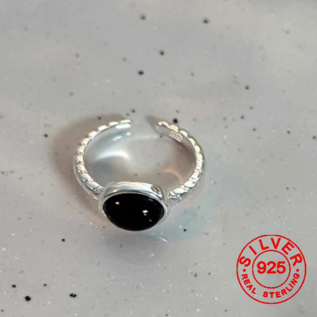 BFCLUB Silver Color Rings for Women Simple Geometric Handmade Irregular Retro Black Stone Ring Allergy For Birthday Party Gift
BFCLUB Silver Color Rings for Women Simple Geometric Handmade Irregular Retro Black Stone Ring Allergy For Birthday Party Gift