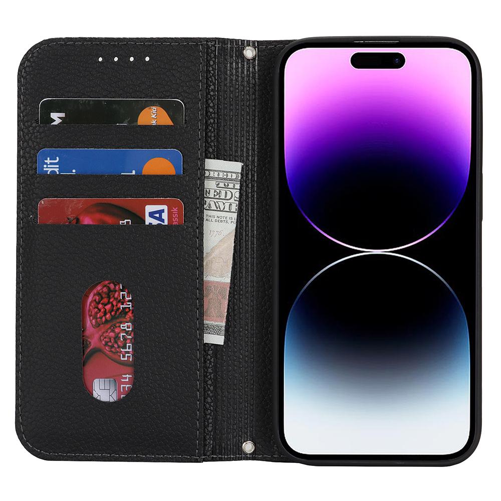 Stand Case for iPhone 14 Pro Max Litchi Texture Leather Flip Phone Cover with Strap/Wallet Blue
Stand Case for iPhone 14 Pro Max Litchi Texture Leather Flip Phone Cover with Strap/Wallet Blue