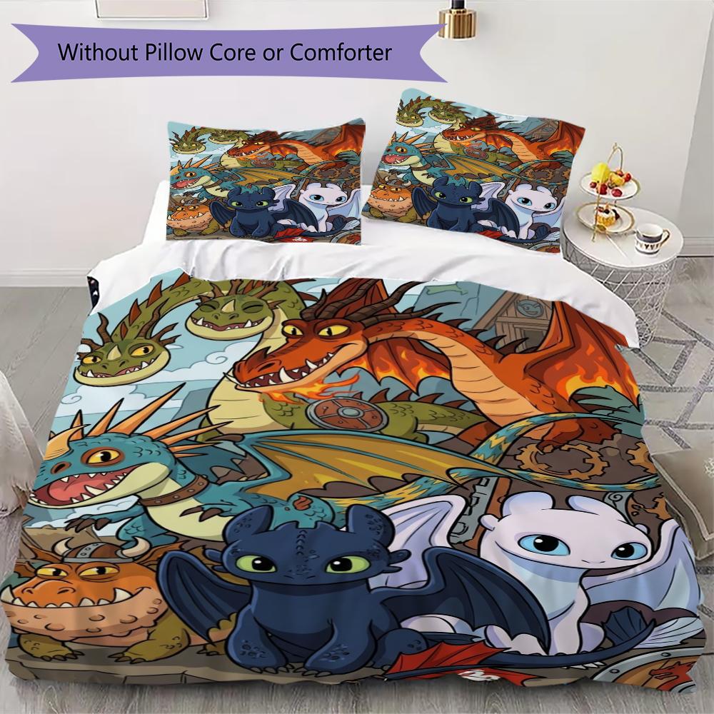 How to Train Your Dragon Pattern Bedding uilt Set uilt Cover Pillowcase Home Decoration Birthday Gift (1 * duvet cover + 2 * pillowcase without core) 135x200cm
How to Train Your Dragon Pattern Bedding uilt Set uilt Cover Pillowcase Home Decoration Birthday Gift (1 * duvet cover + 2 * pillowcase without core) 135x200cm
