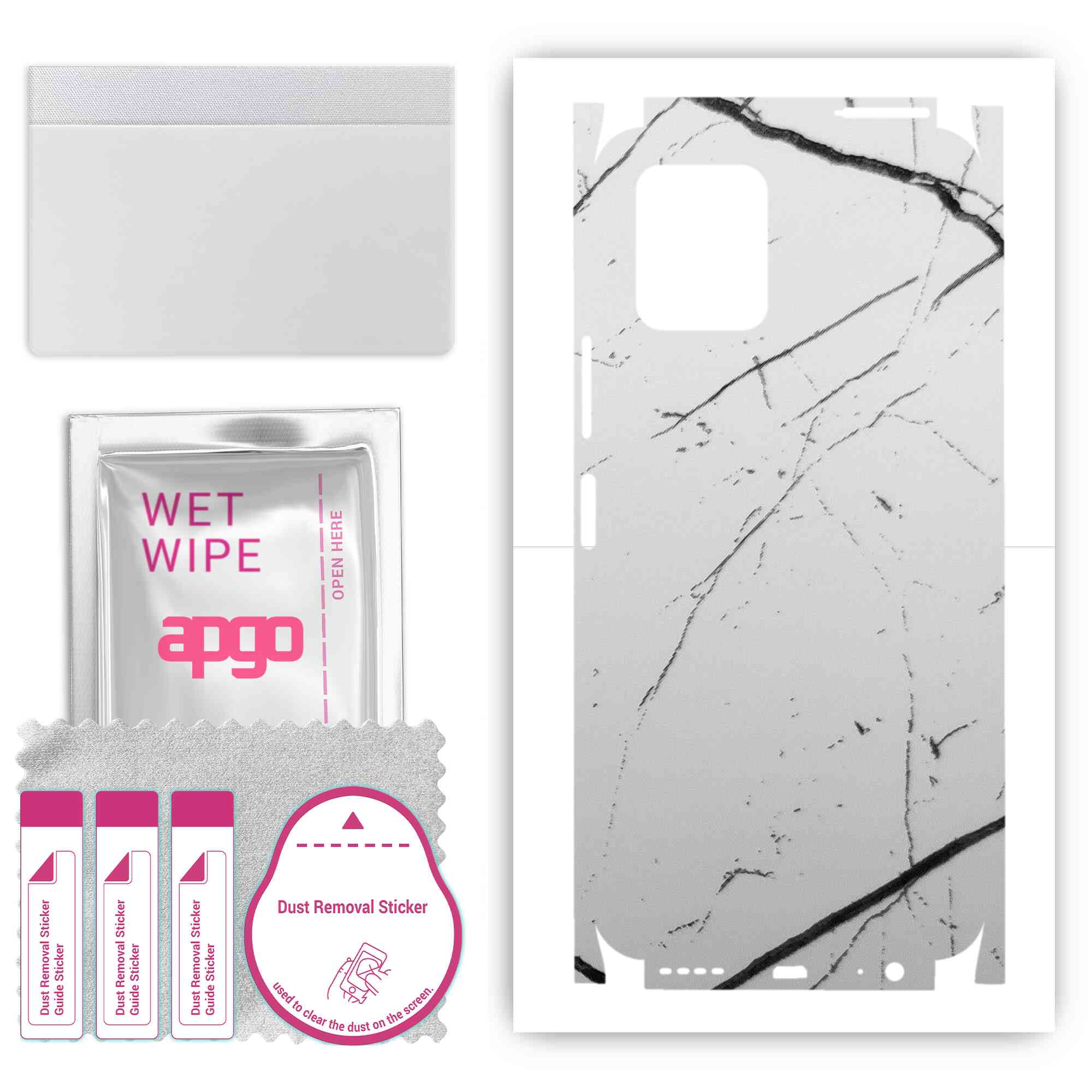 apgo Protective Skin Sticker for the back+sides compatible with Vivo Y15C, Full Wrap Film, Foil, Vinyl - Pattern White Marble
apgo Protective Skin Sticker for the back+sides compatible with Vivo Y15C, Full Wrap Film, Foil, Vinyl - Pattern White Marble