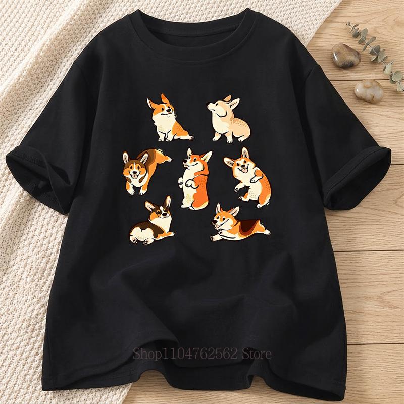 Seven Corgi Graphic Print Tshirts Summer Womens Clothing Cute Funny Casual Short Sleeve Tops Oversize Harajuku ONeck Tshirts 3XL
Seven Corgi Graphic Print Tshirts Summer Womens Clothing Cute Funny Casual Short Sleeve Tops Oversize Harajuku ONeck Tshirts 3XL