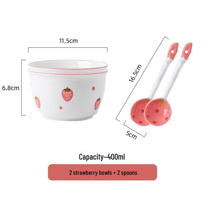 ZISIZ Nordic Ceramic Bowl and Spoon Set 4-Piece Set
ZISIZ Nordic Ceramic Bowl and Spoon Set 4-Piece Set