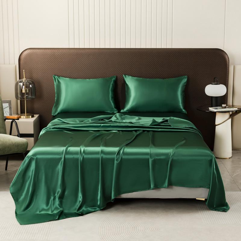 Solid Color Satin Imitation Silk Bedding Set: Elegant European & American Style - Includes Bed Sheet, Fitted Sheet, and Pillowcases. TWIN Set - Sheets & Pillowcases - 99x190+38
Solid Color Satin Imitation Silk Bedding Set: Elegant European & American Style - Includes Bed Sheet, Fitted Sheet, and Pillowcases. TWIN Set - Sheets & Pillowcases - 99x190+38