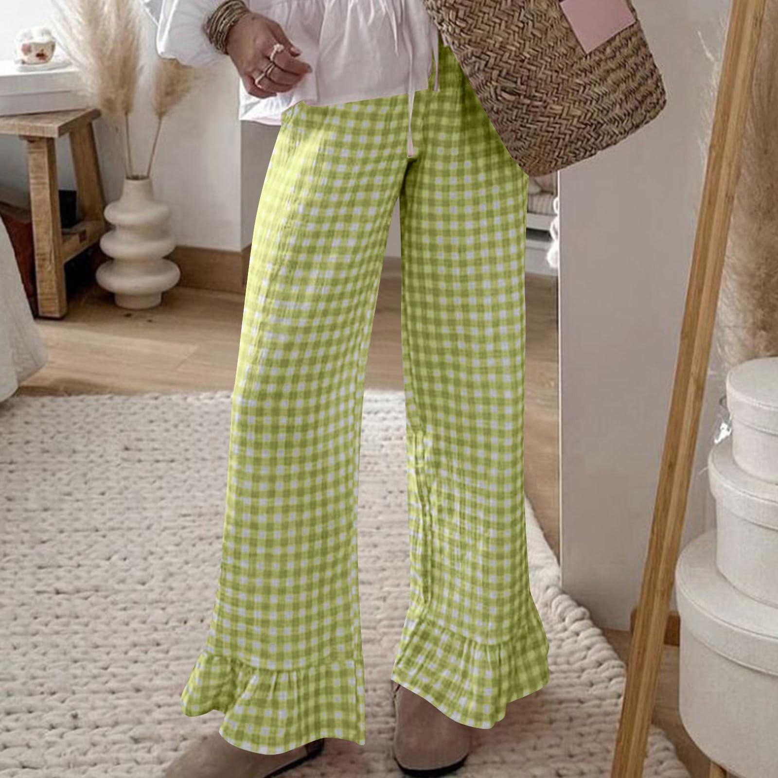 Женские брюки с оборкой по низу, на кулиске, с эластичной талией, удобные, свободные брюки палаццо с карманами M жёлтый
Женские брюки с оборкой по низу, на кулиске, с эластичной талией, удобные, свободные брюки палаццо с карманами M жёлтый