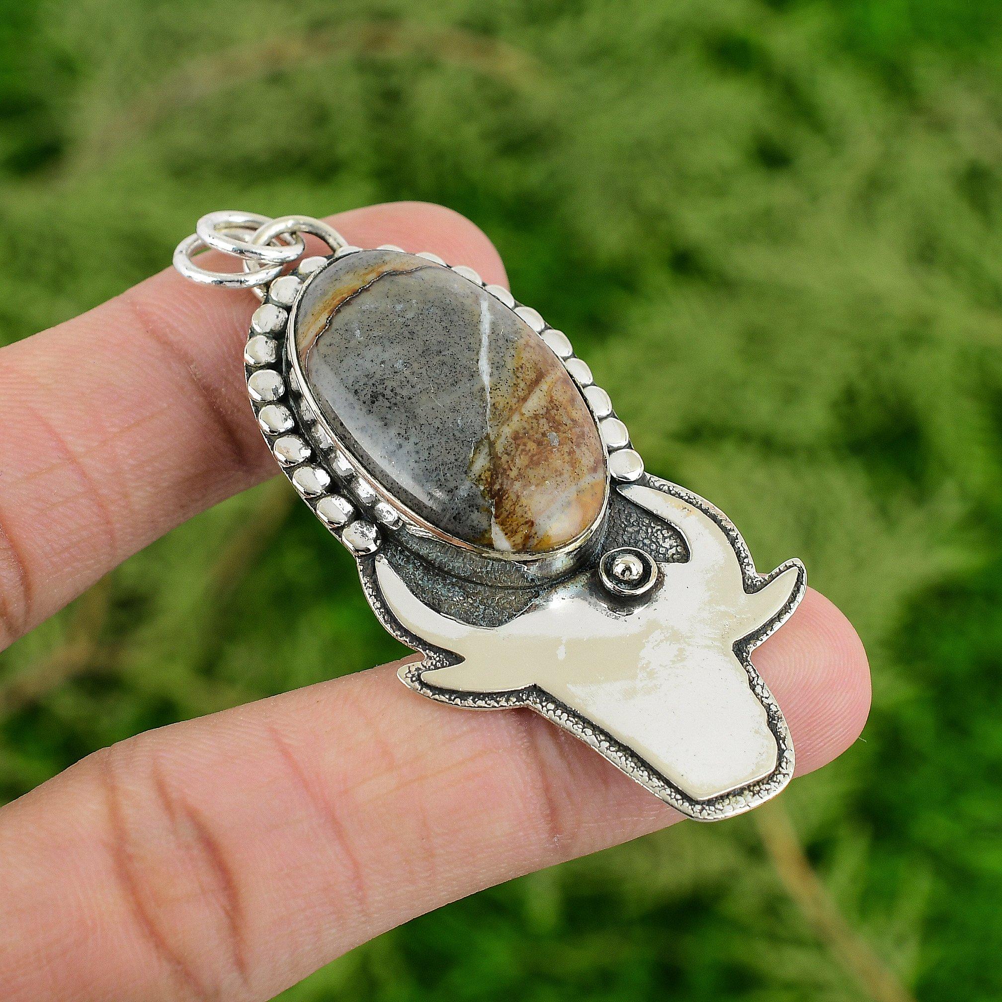 Daughters Day Deal 925 Silver Polychrome Jasper Gemstone Wife Pendant Jewelry
Daughters Day Deal 925 Silver Polychrome Jasper Gemstone Wife Pendant Jewelry