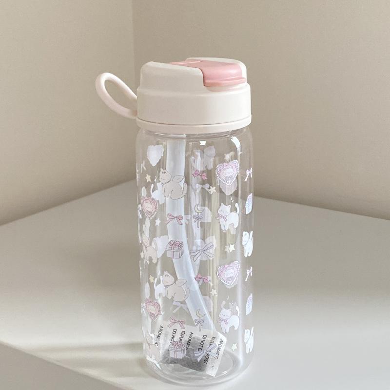 Pink Kitten Straw Cup, Niche Girl Tritan Cartoon Cat Sports Large-Capacity Random Cup Water Cup 600ml
Pink Kitten Straw Cup, Niche Girl Tritan Cartoon Cat Sports Large-Capacity Random Cup Water Cup 600ml