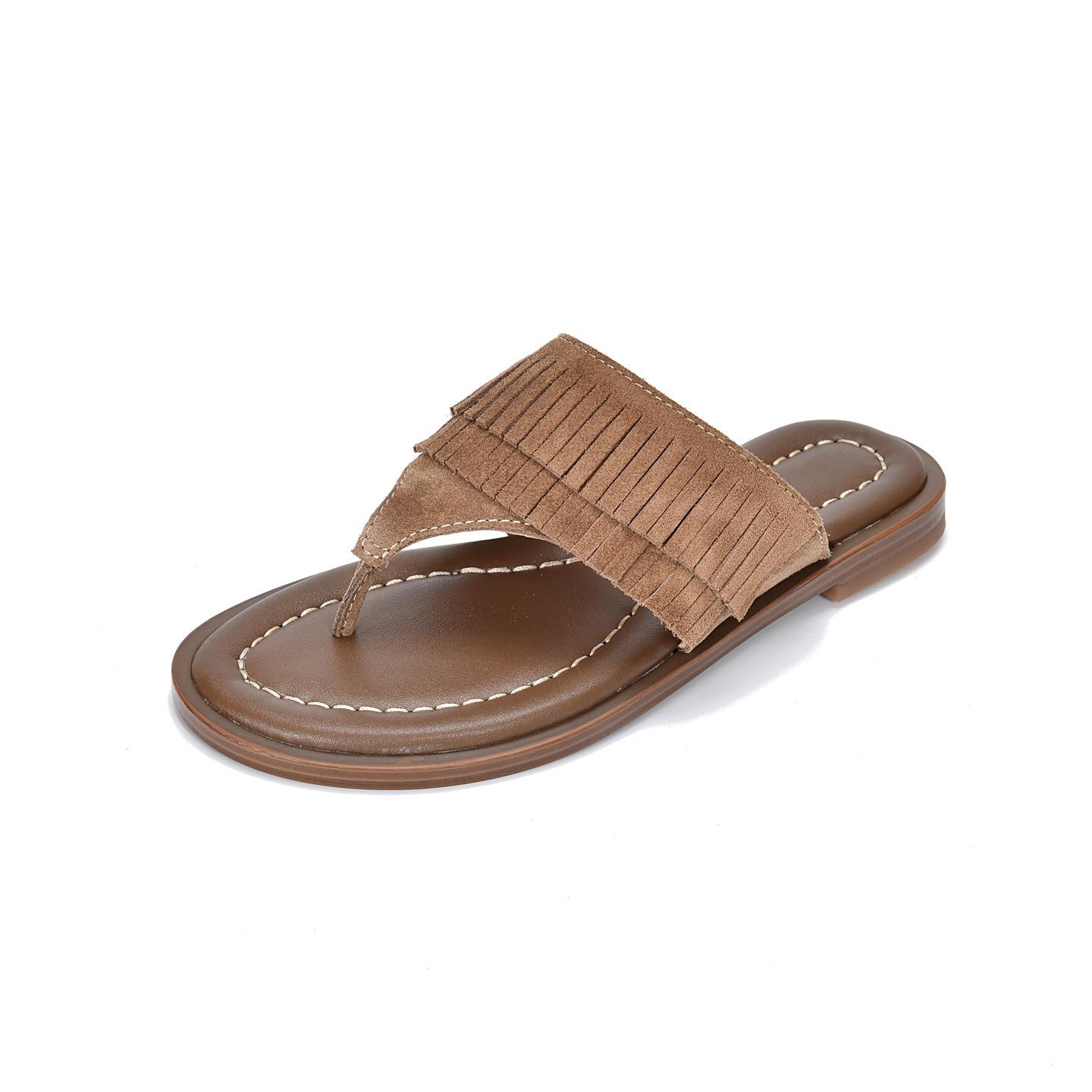 Johnature Cow Suede Tassel Flip Flops Fashionable And Versatile Women s Flat Beach Slippers 40
Johnature Cow Suede Tassel Flip Flops Fashionable And Versatile Women s Flat Beach Slippers 40
