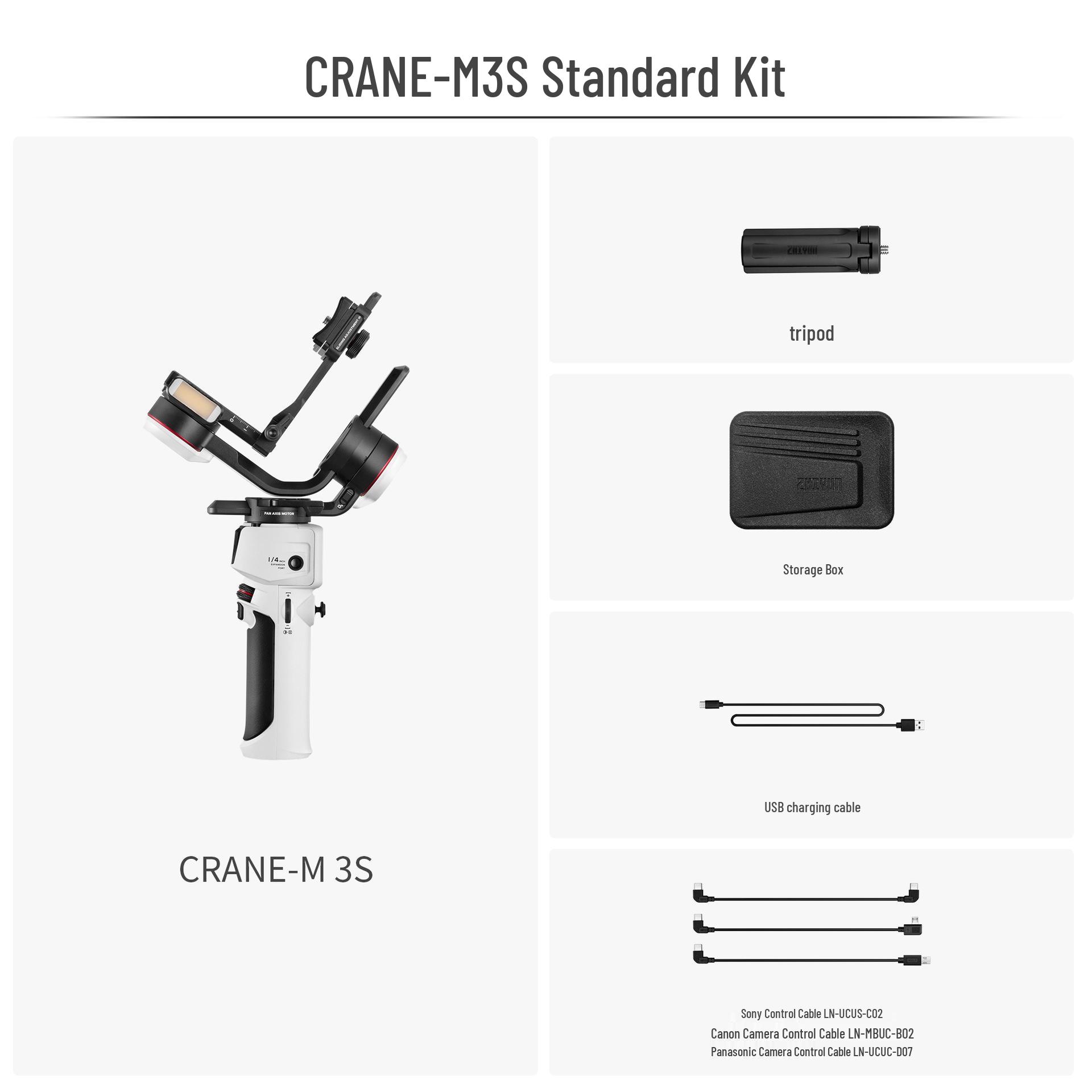 ZHIYUN Crane M3S Camera Stabilizer for Mirrorless & Action Cameras
ZHIYUN Crane M3S Camera Stabilizer for Mirrorless & Action Cameras