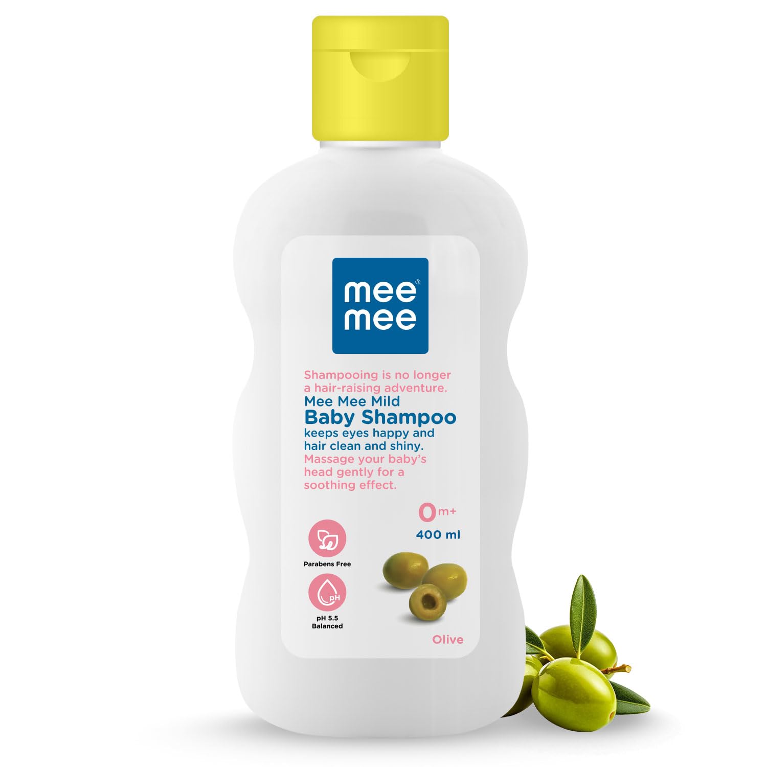 Mee Mee Gentle Baby Shampoo 400ml | For Daily Moisturizing Enriched with Olive Extracts | Tear-Free Formula Nourishes, Soothes | Skin Friendly PH
Mee Mee Gentle Baby Shampoo 400ml | For Daily Moisturizing Enriched with Olive Extracts | Tear-Free Formula Nourishes, Soothes | Skin Friendly PH