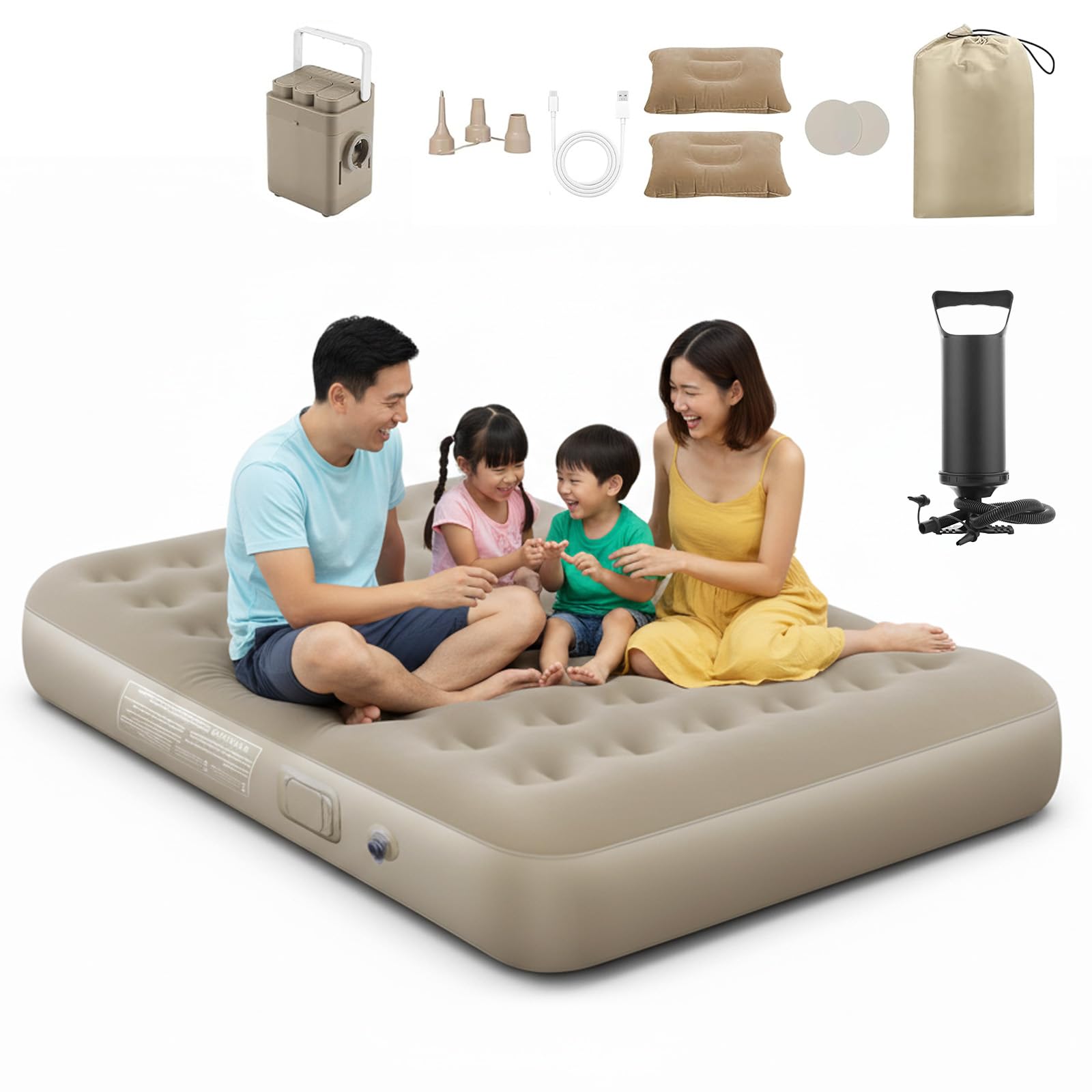 GD XIUPLS Надувная кровать-матрас Tandem Air 200x150x25см с Надувной кроватью для кемпинга, Компактная, Для улицы, Автомобиля, Переносная кровать, Подушка, Матрас, Кровать, Хранение, Гости,
GD XIUPLS Надувная кровать-матрас Tandem Air 200x150x25см с Надувной кроватью для кемпинга, Компактная, Для улицы, Автомобиля, Переносная кровать, Подушка, Матрас, Кровать, Хранение, Гости,