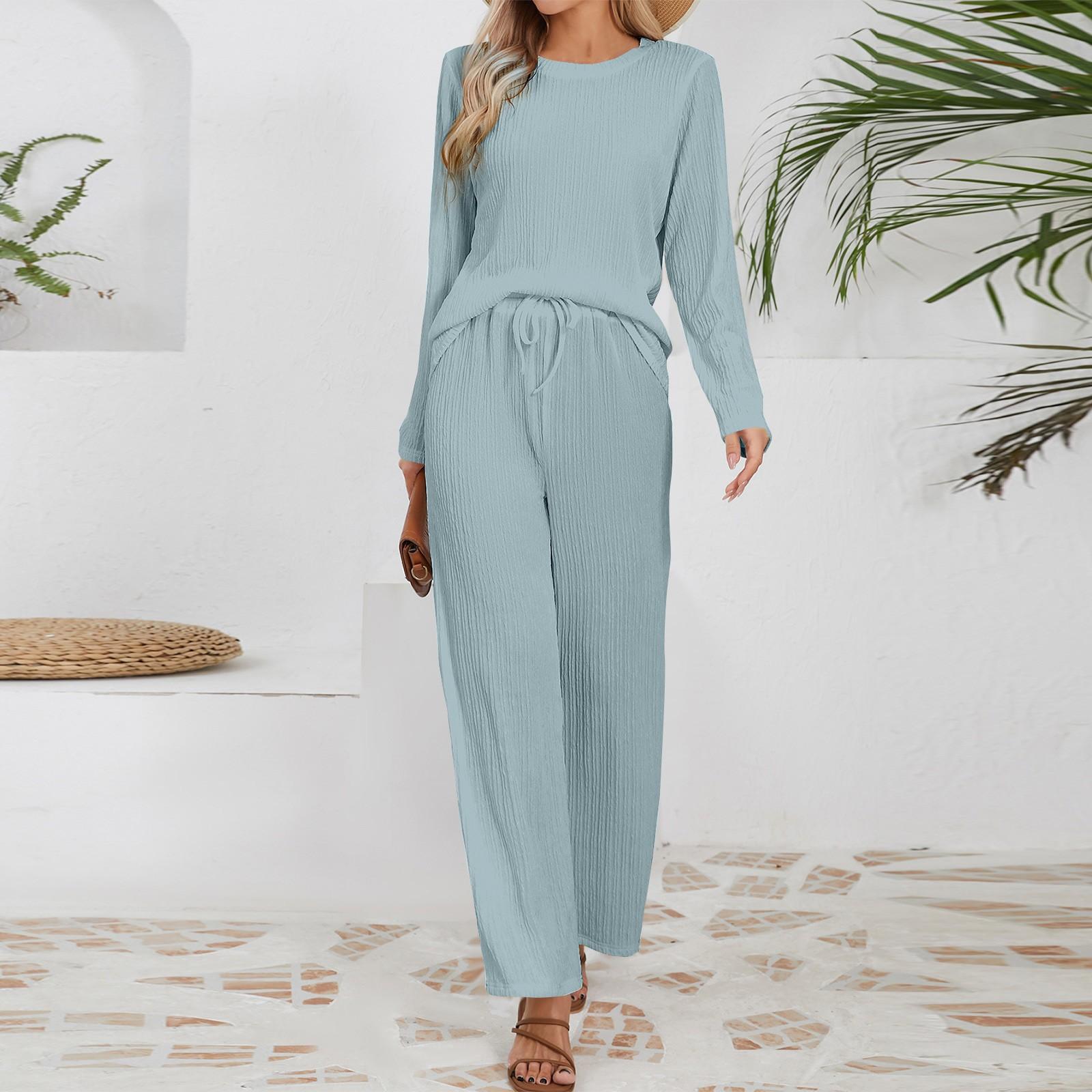 Женские осенние комплекты из двух частей, топы с длинным рукавом, футболки, длинный удобный повседневный свободный костюм M
Женские осенние комплекты из двух частей, топы с длинным рукавом, футболки, длинный удобный повседневный свободный костюм M