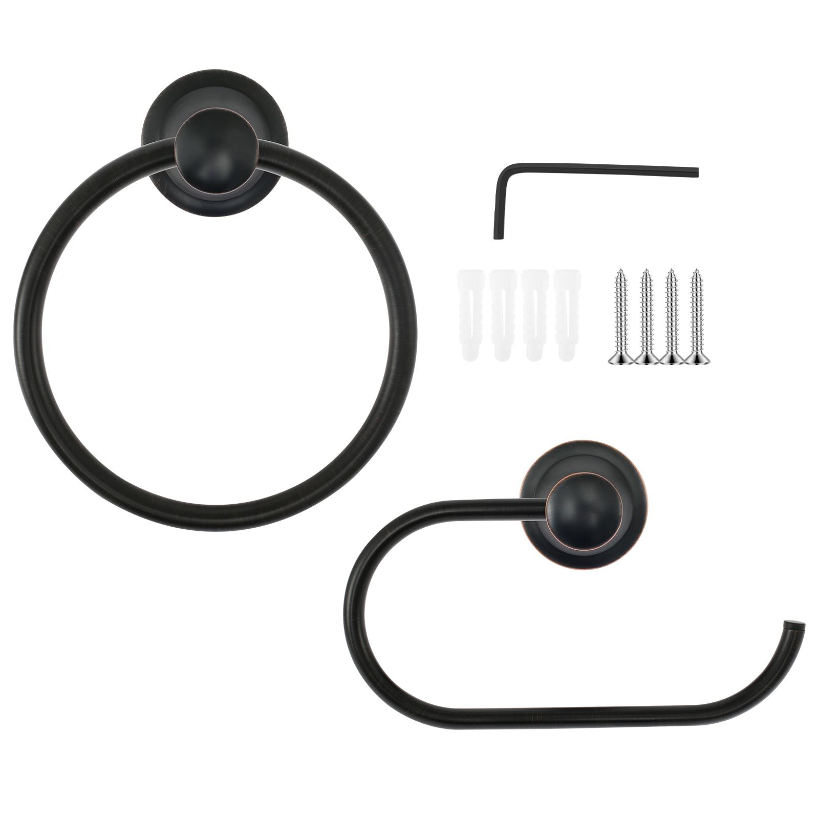 Кольцо для полотенца Крючок Держатель для туалетной бумаги Настенный для ванной комнаты Нержавеющая сталь Вращающийся Округлый Фурнитура Аксессуары