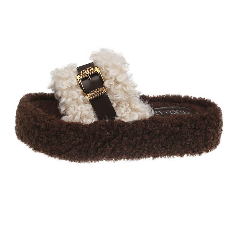 2025 autumn new muffin thick-bottomed fluffy slippers women s outer wear belt buckle one-word plush cotton slippers 39
2025 autumn new muffin thick-bottomed fluffy slippers women s outer wear belt buckle one-word plush cotton slippers 39