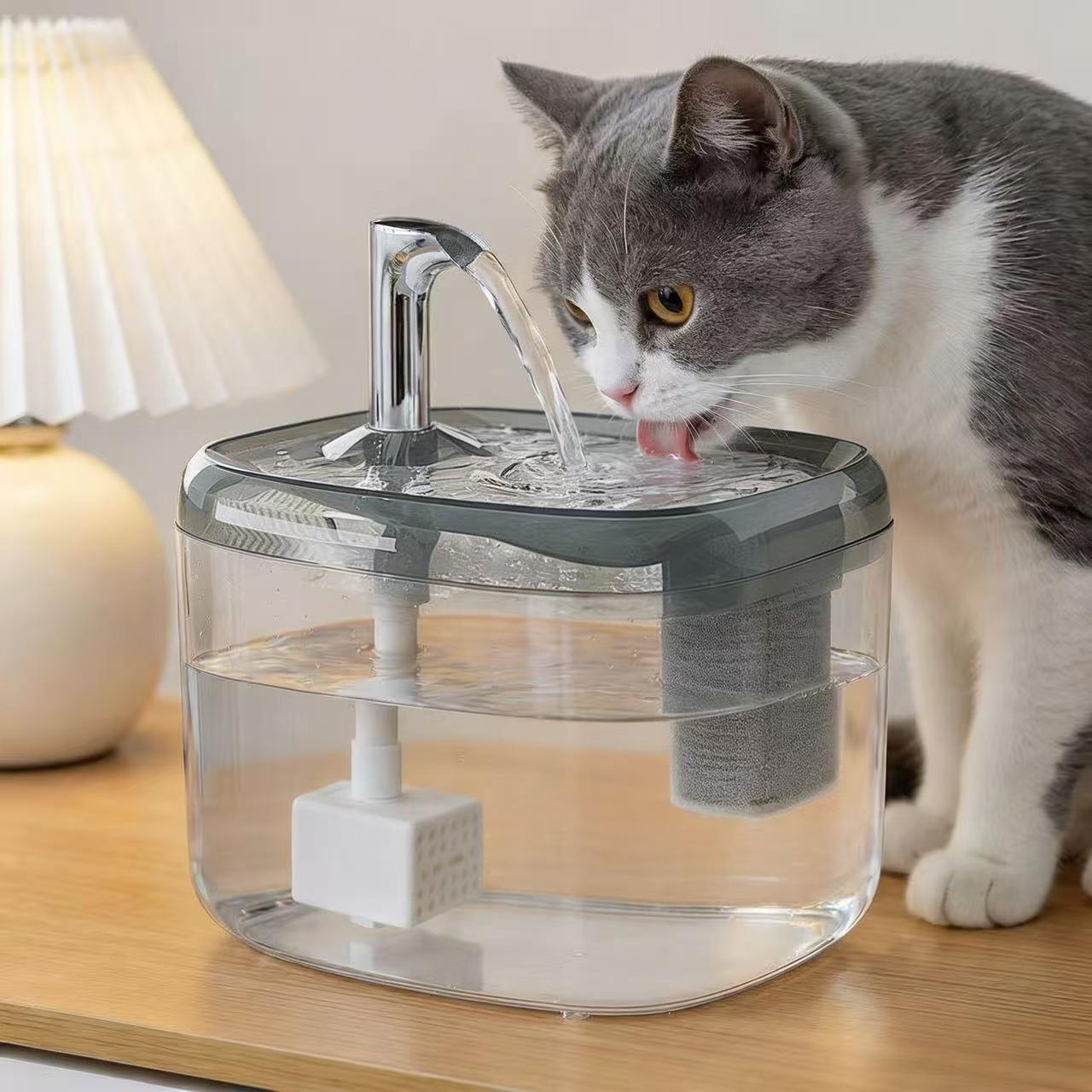 New 50.72oz Large Capacity Automatic Pet Water Fountain, Available in 3 Colors. Suitable for Cats/Dogs/Pets. USB Powered, No Batteries Required New Transparent
New 50.72oz Large Capacity Automatic Pet Water Fountain, Available in 3 Colors. Suitable for Cats/Dogs/Pets. USB Powered, No Batteries Required New Transparent