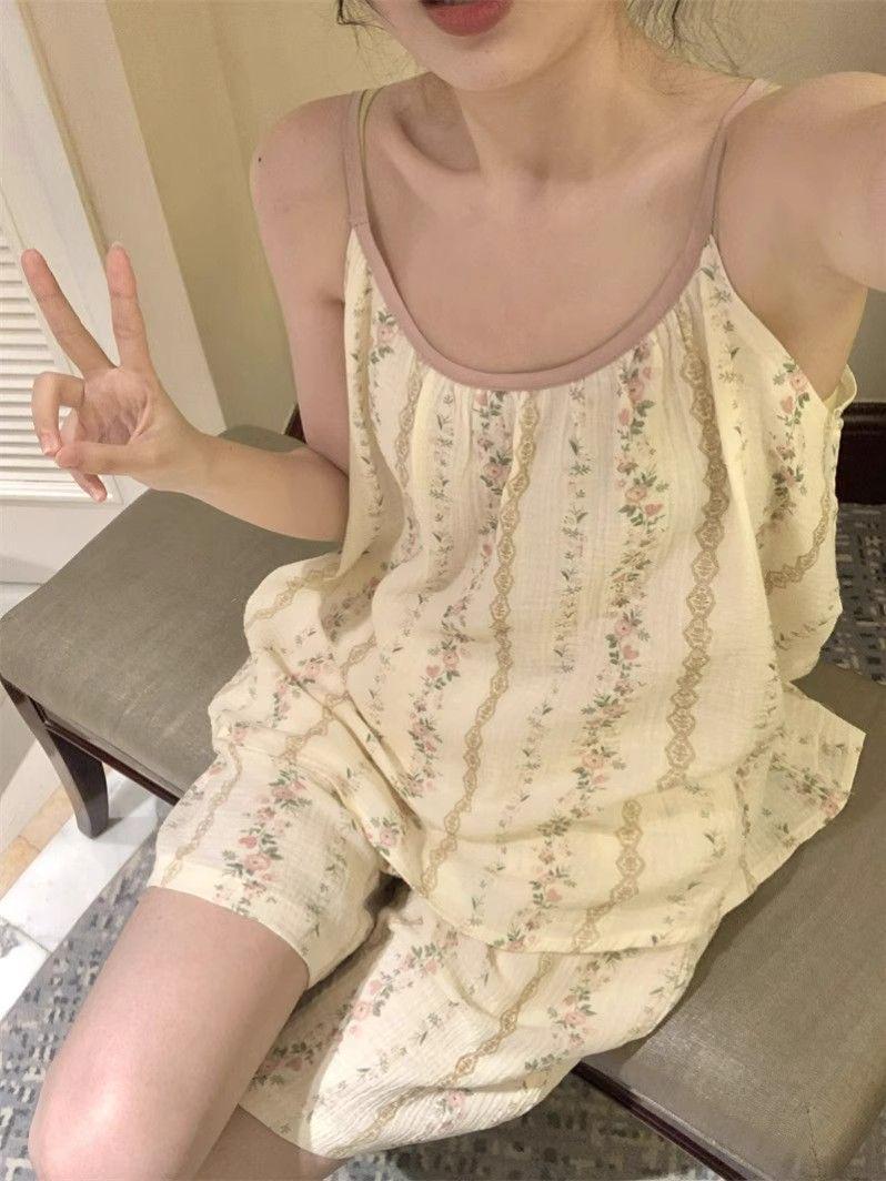 Women s Summer Cartoon Pajama Set - Cute Camisole with Round Neck, Girlish Style, Imitation Cotton Loungewear. XL-2XL
Women s Summer Cartoon Pajama Set - Cute Camisole with Round Neck, Girlish Style, Imitation Cotton Loungewear. XL-2XL