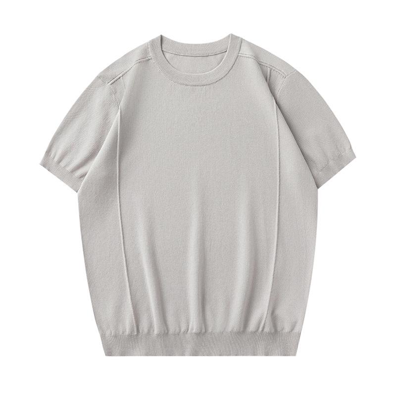 Mu Qiu Men s 260G Heavyweight Crew Neck Knit T-Shirt - Loose Casual Short Sleeve Top M (50-60 kg)
Mu Qiu Men s 260G Heavyweight Crew Neck Knit T-Shirt - Loose Casual Short Sleeve Top M (50-60 kg)