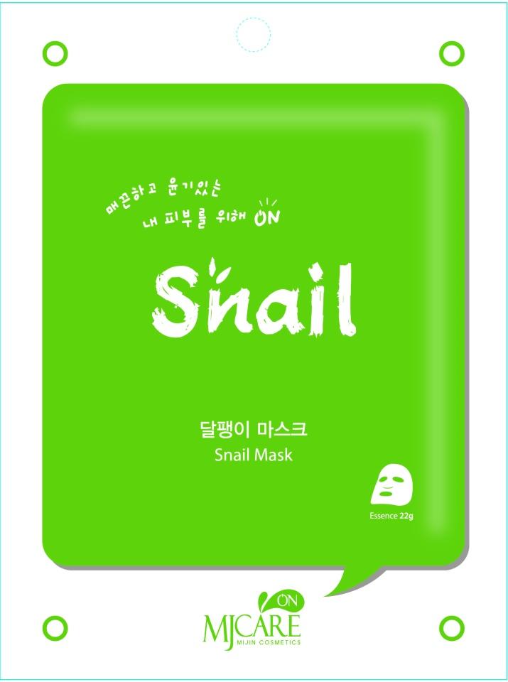 MJCARE ON SNAIL MASK Тканевая маска для лица с муцином улитки 
MJCARE ON SNAIL MASK Тканевая маска для лица с муцином улитки