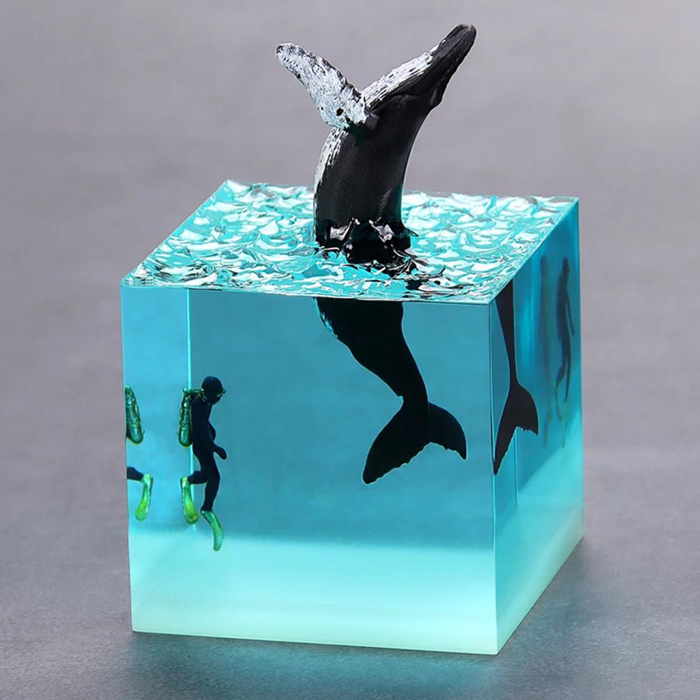 Marine Whale Cube Ornament Ocean Shark Diver Decoration Whale Epoxy Resin Whale Model Desktop Lamp LED Night Light Luminous Toy
Marine Whale Cube Ornament Ocean Shark Diver Decoration Whale Epoxy Resin Whale Model Desktop Lamp LED Night Light Luminous Toy