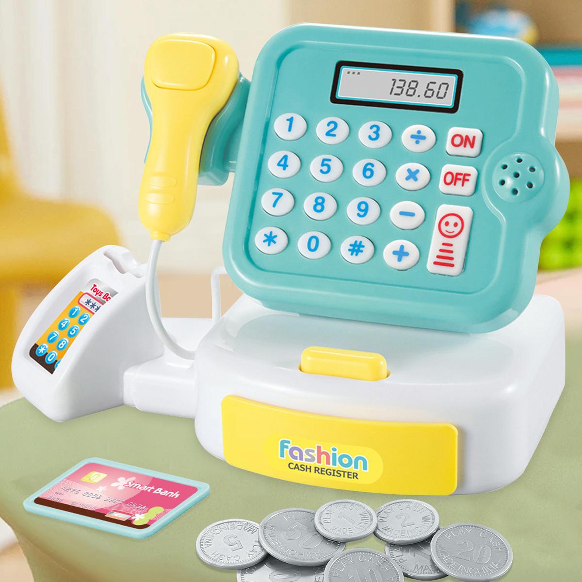 Cash Register Educational Toys, Pretend Calculator Cash Register Toy With Sound And Light, Supermarket Scanner Gift for 3+ Girls світло-зелений колір
Cash Register Educational Toys, Pretend Calculator Cash Register Toy With Sound And Light, Supermarket Scanner Gift for 3+ Girls світло-зелений колір