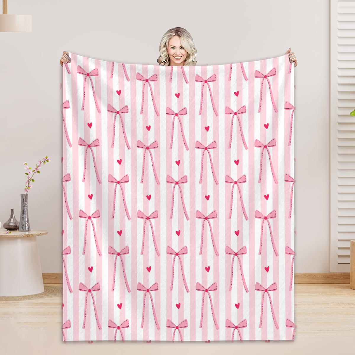 Stripe Bow Pink Blanket Ins Korean Style 3D Printed Soft Fuzzy Nap Blanket Bedspreads All Seasons For Girl Teenagers Flannel 75x90cm
Stripe Bow Pink Blanket Ins Korean Style 3D Printed Soft Fuzzy Nap Blanket Bedspreads All Seasons For Girl Teenagers Flannel 75x90cm
