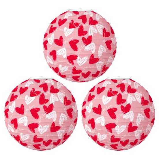 3 шт. Бумажные фонарики ко Дню святого Валентина, красные, розовые, с сердечками
3 шт. Бумажные фонарики ко Дню святого Валентина, красные, розовые, с сердечками