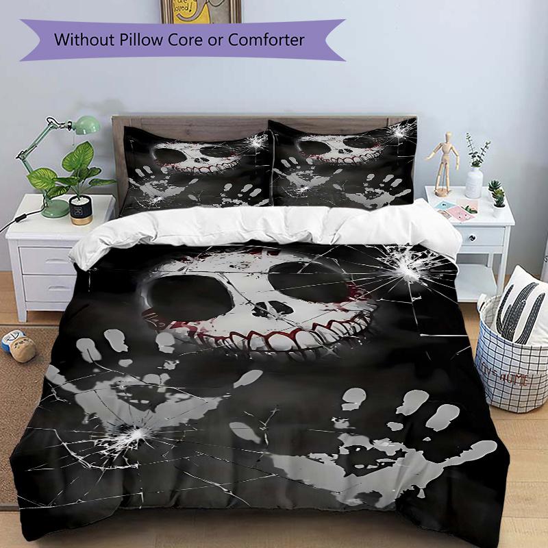 3pcs Anime Skull Design Comforter Set with One Quilt Cover and Two Pillowcases (No Core) - Perfect for Bedroom Decor and Guest Rooms, Featuring Polyes 135x200cm
3pcs Anime Skull Design Comforter Set with One Quilt Cover and Two Pillowcases (No Core) - Perfect for Bedroom Decor and Guest Rooms, Featuring Polyes 135x200cm