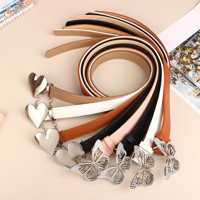 Pu Love Chain Buckle Belt Women Leather Apertured Waistband Butterfly Buckle Jeans Dress Clothing Accessories
Pu Love Chain Buckle Belt Women Leather Apertured Waistband Butterfly Buckle Jeans Dress Clothing Accessories