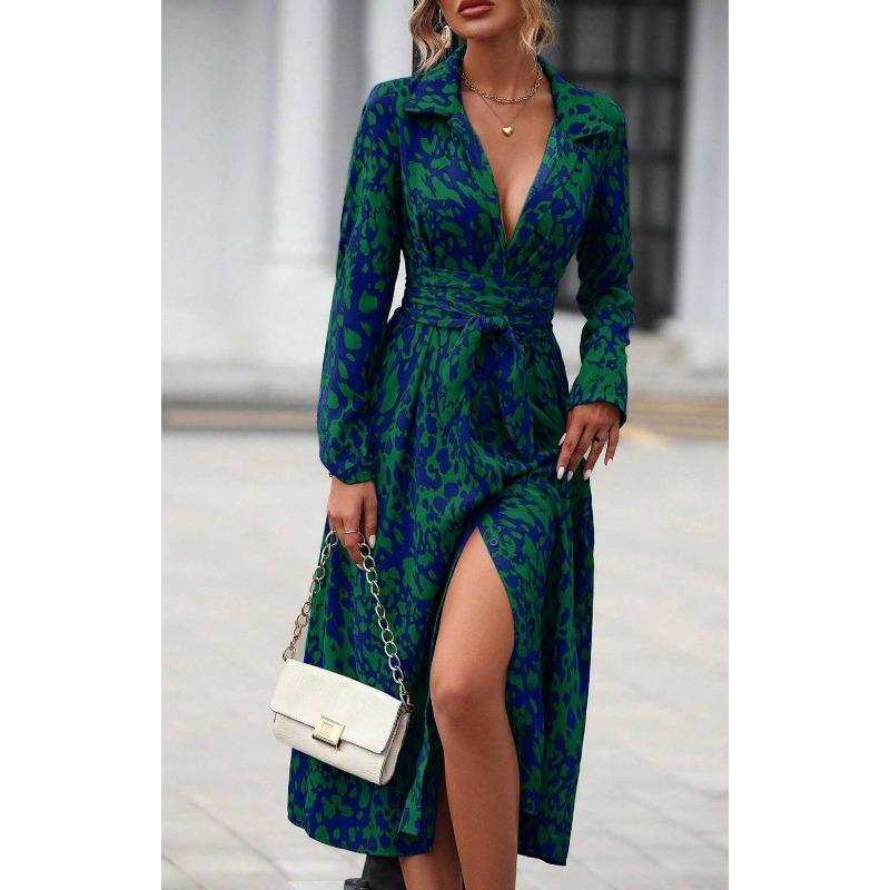 Women s Printed Long Sleeve Shirt Dress with Waist Tie and Button Front S зелений
Women s Printed Long Sleeve Shirt Dress with Waist Tie and Button Front S зелений