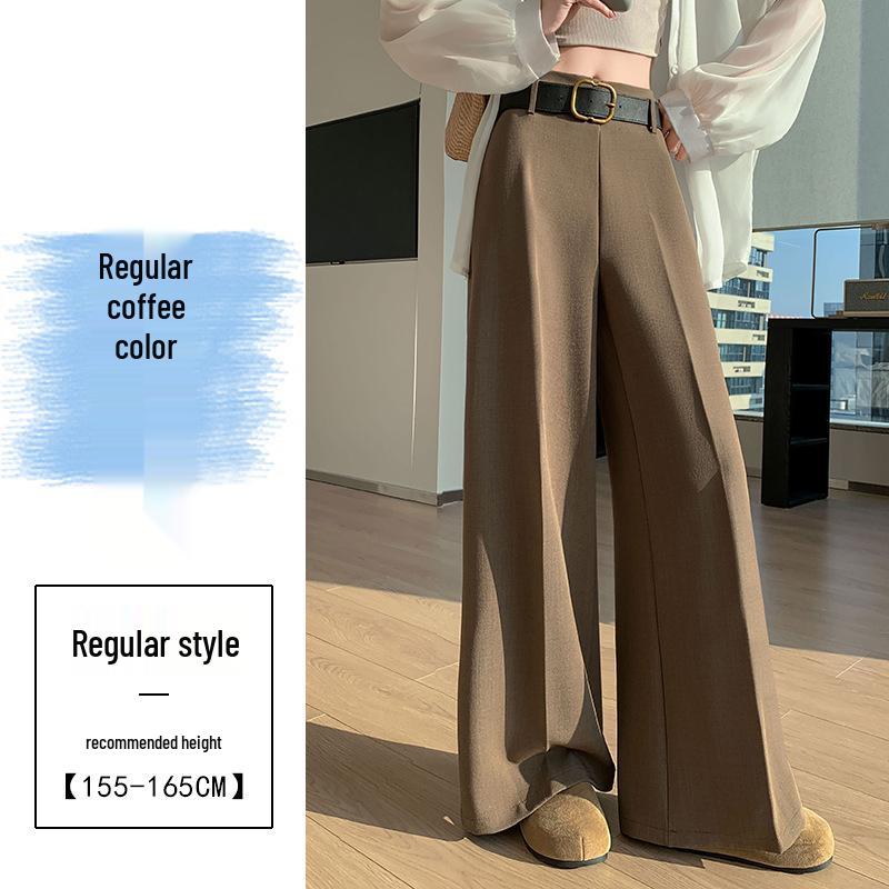 Women s High-End Wide-Leg Coffee Suit Pants: Lightweight, Spring/Summer, Casual, Slimming, Loose, Floor-Length, Straight-Leg. XL
Women s High-End Wide-Leg Coffee Suit Pants: Lightweight, Spring/Summer, Casual, Slimming, Loose, Floor-Length, Straight-Leg. XL