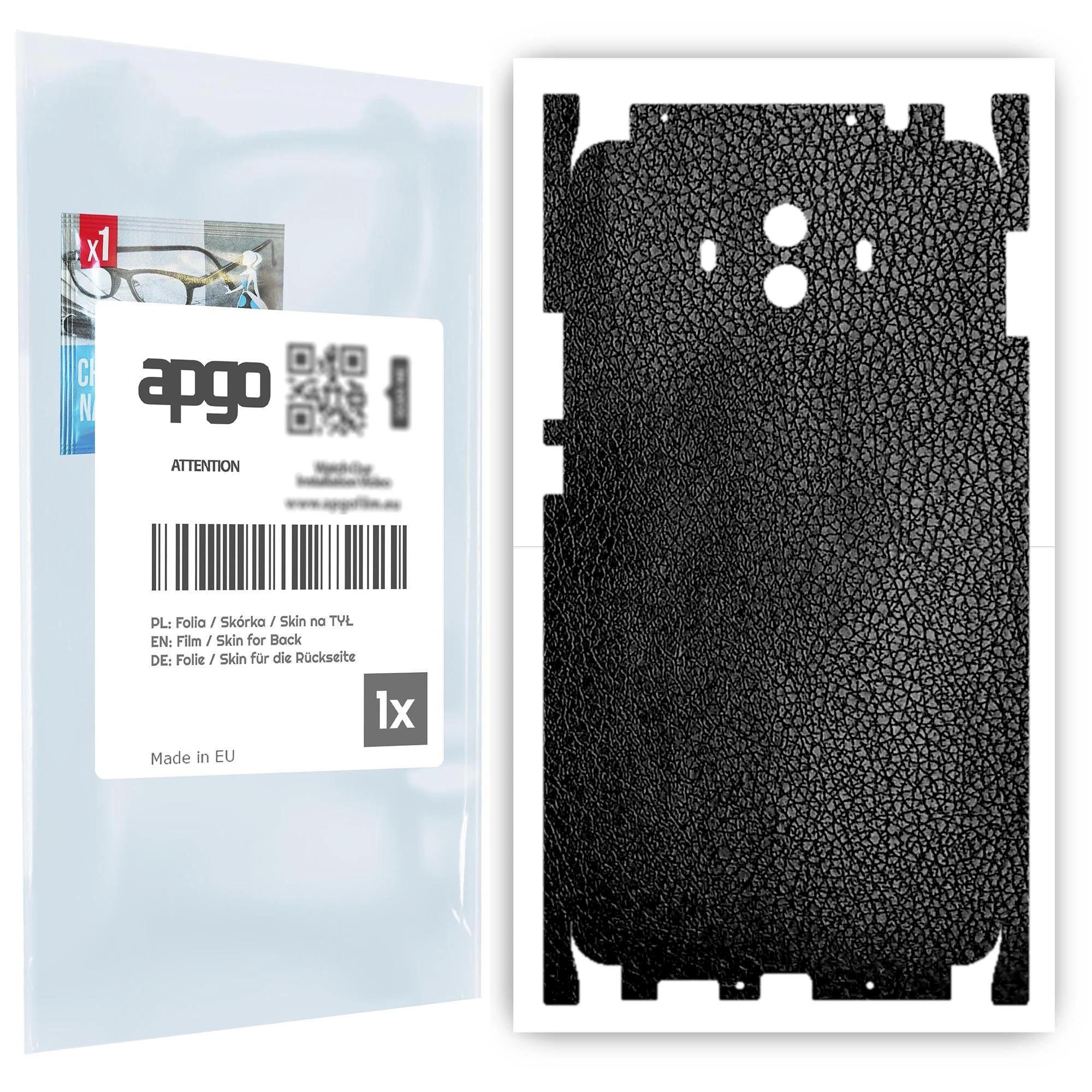 apgo Protective Skin Sticker for the back+sides compatible with Huawei Mate 10, Full Wrap Film, Foil, Vinyl - Pattern Black Leather
apgo Protective Skin Sticker for the back+sides compatible with Huawei Mate 10, Full Wrap Film, Foil, Vinyl - Pattern Black Leather