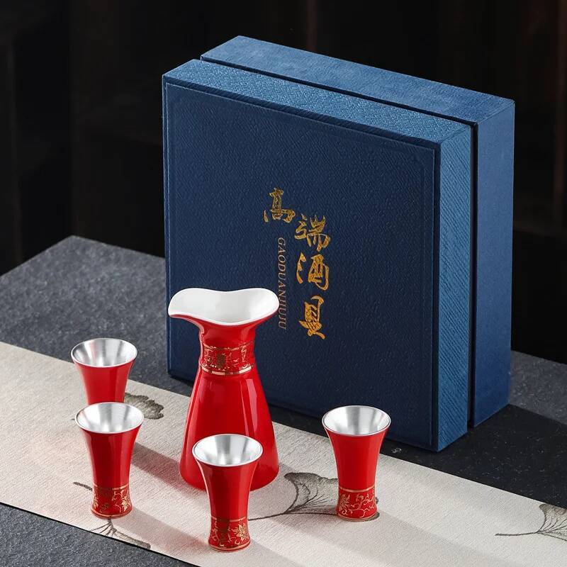 Chinese Red Silver Plating Shot Glasses Set Gift Box Upscale Porcelain Wine Cup Suit XO Chivas Vodka Brandy Snifter Dropshipping
Chinese Red Silver Plating Shot Glasses Set Gift Box Upscale Porcelain Wine Cup Suit XO Chivas Vodka Brandy Snifter Dropshipping