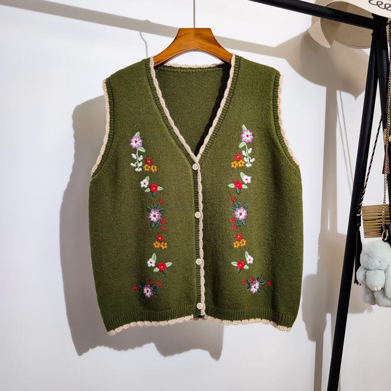 DIMANAF 2025 Spring Women Vest Floral Print Sweaters Knitting V-Neck Fashion Buttons Basic Casual Style Loose Sweater Coat one size зелёный
DIMANAF 2025 Spring Women Vest Floral Print Sweaters Knitting V-Neck Fashion Buttons Basic Casual Style Loose Sweater Coat one size зелёный