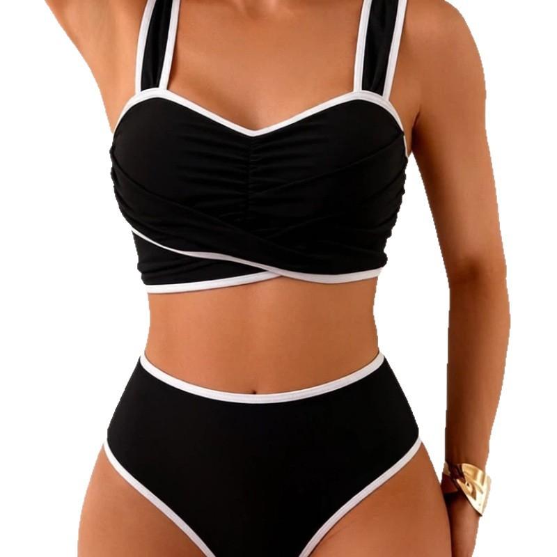 Women s High Waist Two Piece Bikini Set, Ruched Crisscross Front with Back Bow Tie, Black White Contrast Trim Bathing Suit L чёрный
Women s High Waist Two Piece Bikini Set, Ruched Crisscross Front with Back Bow Tie, Black White Contrast Trim Bathing Suit L чёрный