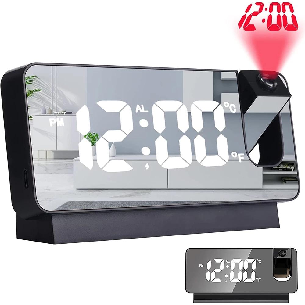180° Rotation LED Digital Projection Alarm Clock USB Electronic Ceiling Projector Alarm Clock for Bedroom Bedside Desktop Clock
180° Rotation LED Digital Projection Alarm Clock USB Electronic Ceiling Projector Alarm Clock for Bedroom Bedside Desktop Clock