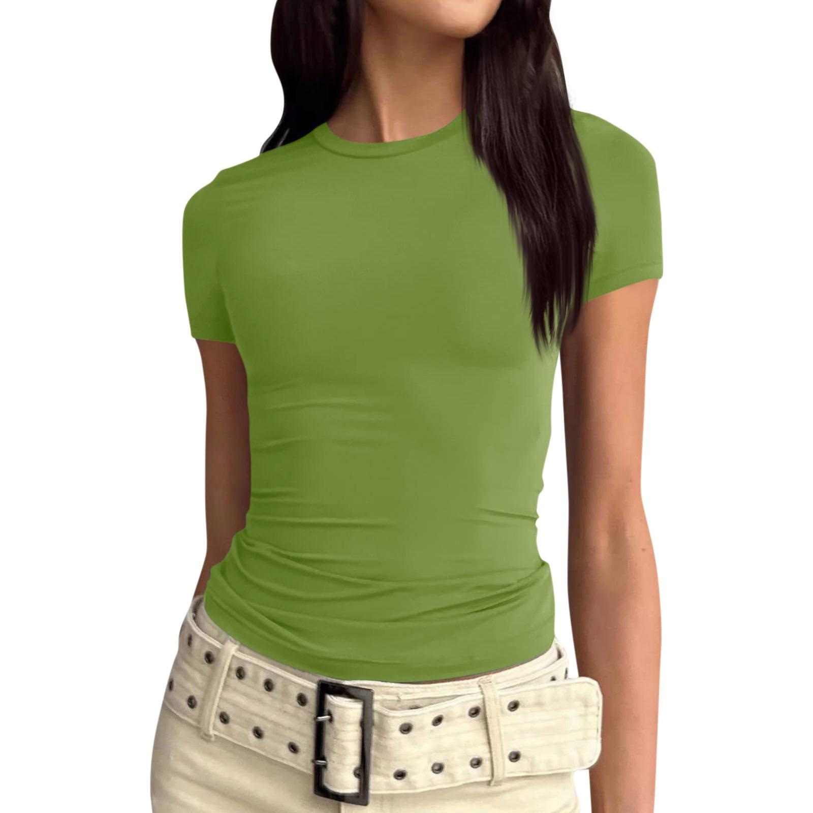 Женская однотонная сексуальная симпатичная футболка с коротким рукавом, облегающая облегающая футболка с укороченным топом XL
Женская однотонная сексуальная симпатичная футболка с коротким рукавом, облегающая облегающая футболка с укороченным топом XL