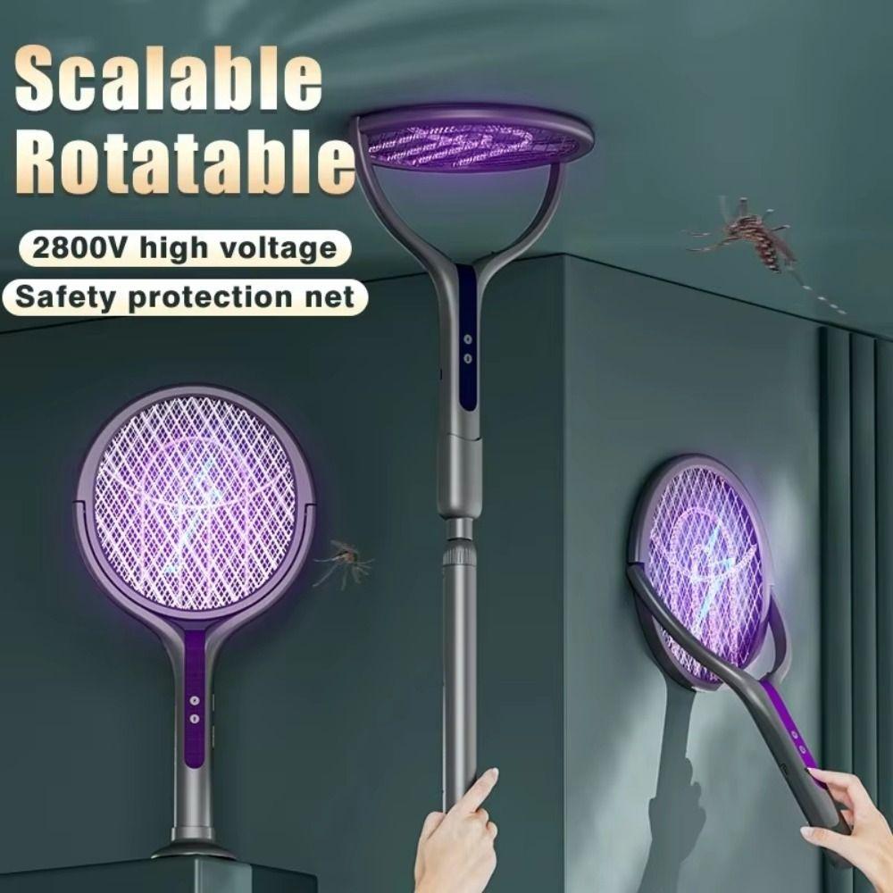 USB Rechargeable Scalable Electric Mosquito Swatter 2800V Fly Swatter Trap Bug Zapper Dormitory Without Stretching
USB Rechargeable Scalable Electric Mosquito Swatter 2800V Fly Swatter Trap Bug Zapper Dormitory Without Stretching
