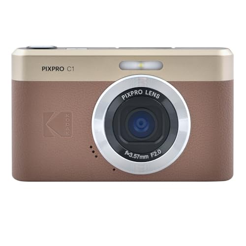 KODAK Pixpro C1 – Ultra-Compact Digital Camera | 13MP BSI CMOS, 4x Zoom, 2.8-inch LCD Screen, LED Flash – Marron
KODAK Pixpro C1 – Ultra-Compact Digital Camera | 13MP BSI CMOS, 4x Zoom, 2.8-inch LCD Screen, LED Flash – Marron