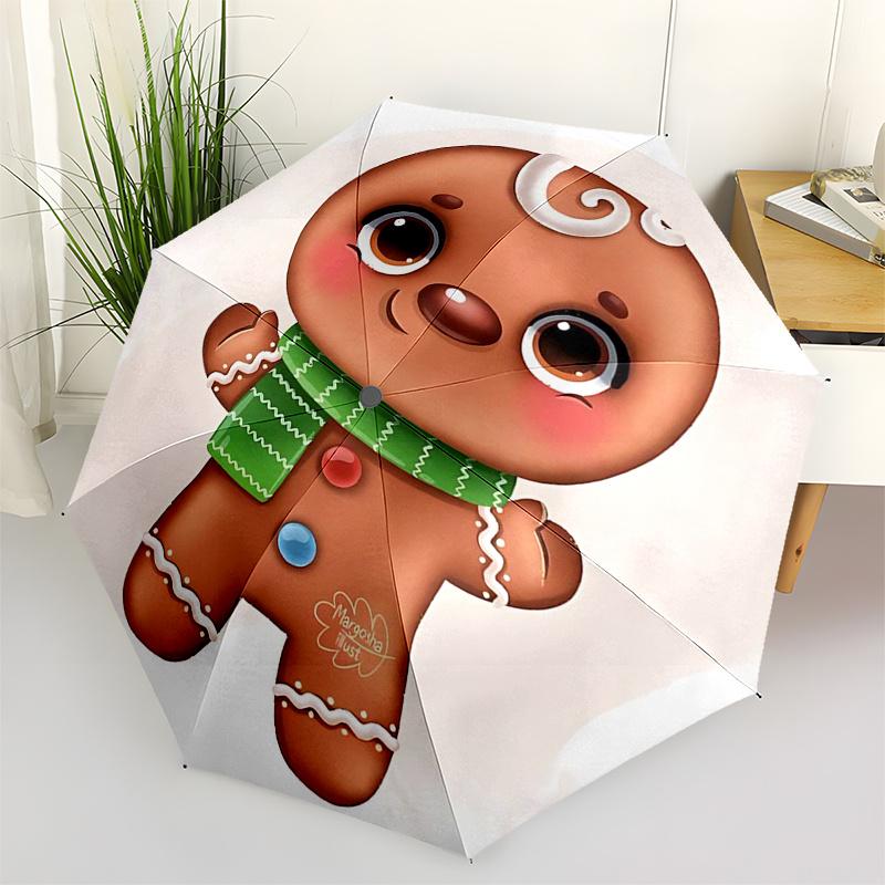 Gingerbread Man Themed Travel Umbrella-8 Ribs Automatic Opening and Closing, Portable Folding Design, Compact and Stylish Umbrella Suitable
Gingerbread Man Themed Travel Umbrella-8 Ribs Automatic Opening and Closing, Portable Folding Design, Compact and Stylish Umbrella Suitable