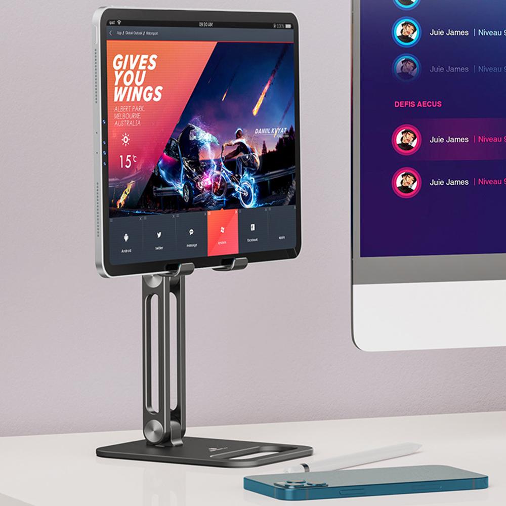 BONERUY P66 Foldable Tablet Stand Holder Aluminum Alloy Cell Phone Stand Desktop Mount Stand Silver
BONERUY P66 Foldable Tablet Stand Holder Aluminum Alloy Cell Phone Stand Desktop Mount Stand Silver