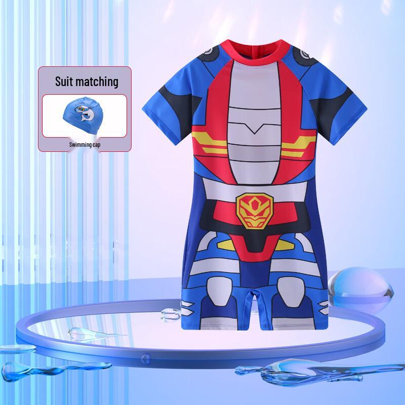 Kids Short-Sleeve Cartoon Swimsuit & Cap Set
Kids Short-Sleeve Cartoon Swimsuit & Cap Set