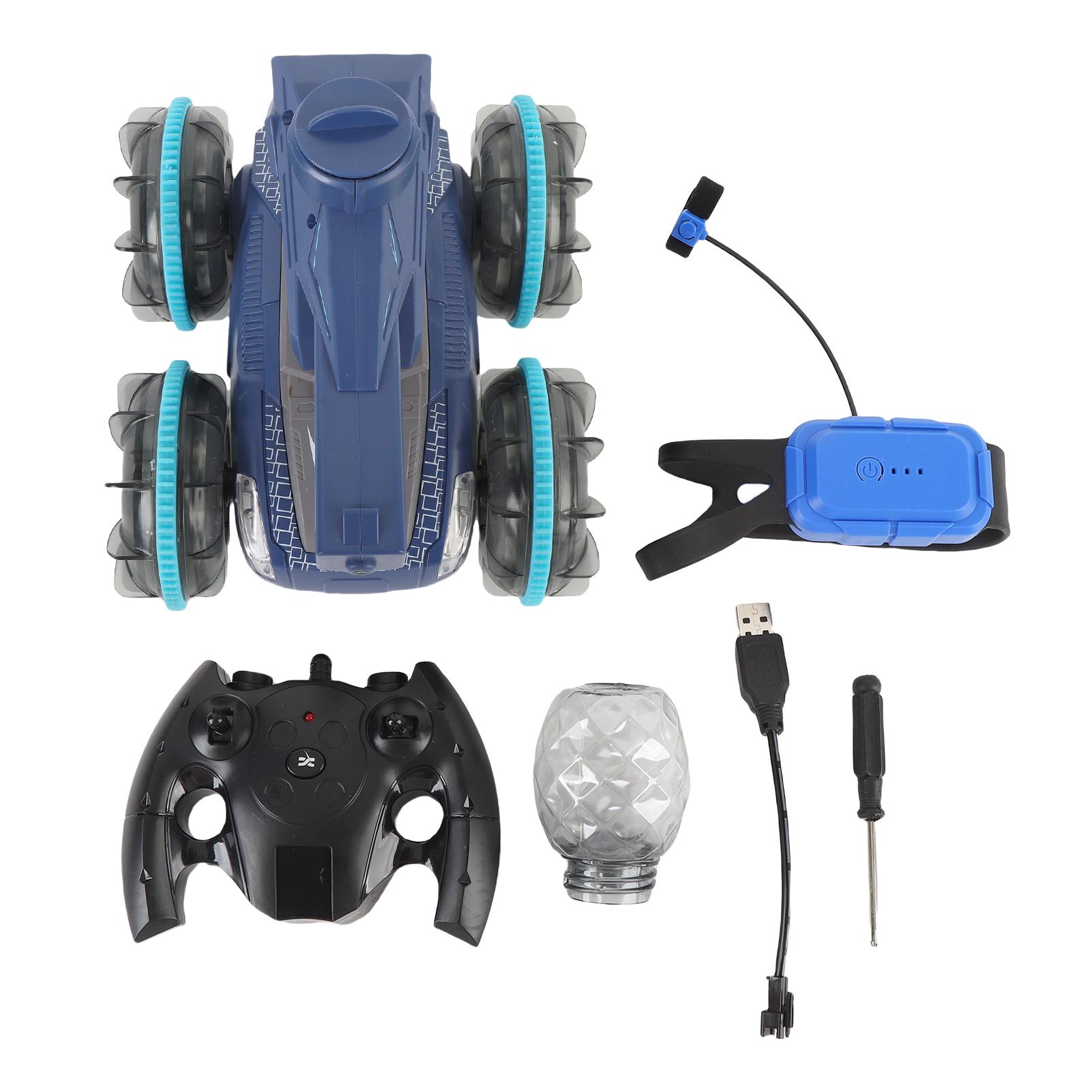 Амфибийная трюковая радиоуправляемая машина с датчиком жестов, 2,4 ГГц, пульт дистанционного управления, игрушка-краулер с крутой подсветкой Blue
Амфибийная трюковая радиоуправляемая машина с датчиком жестов, 2,4 ГГц, пульт дистанционного управления, игрушка-краулер с крутой подсветкой Blue