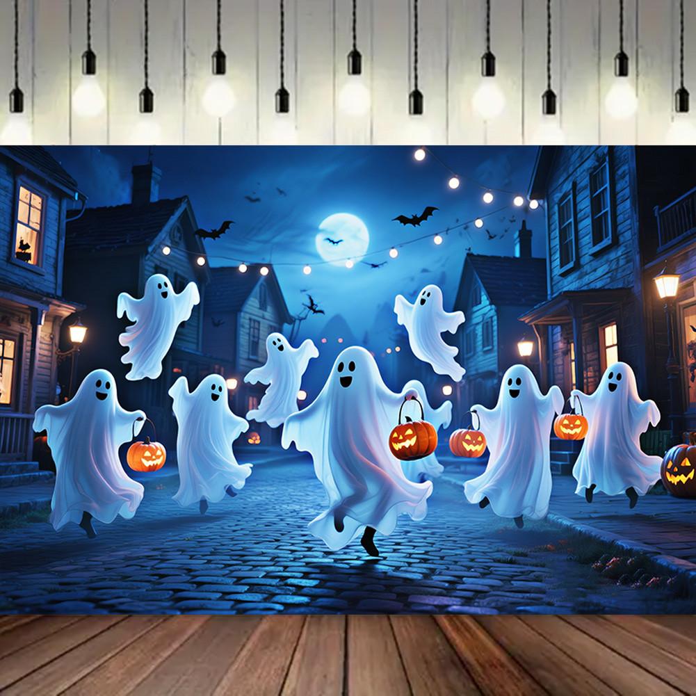 Halloween Backdrop Banner-Ghost Jack-O -Lantern Elements for Indoor/Outdoor Parties,Graduation,Halloween Decor,Event 150*100cm/59*39in/5*3ft
Halloween Backdrop Banner-Ghost Jack-O -Lantern Elements for Indoor/Outdoor Parties,Graduation,Halloween Decor,Event 150*100cm/59*39in/5*3ft
