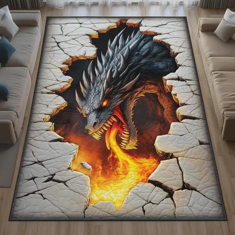 Fire Dragon 3D Illusion Area Rug Fantasy Lava Carpet Gamer Room Decoration 40x60cm
Fire Dragon 3D Illusion Area Rug Fantasy Lava Carpet Gamer Room Decoration 40x60cm